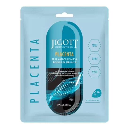 Jigott – Placenta Real Ampoule sejas maska, 27ml