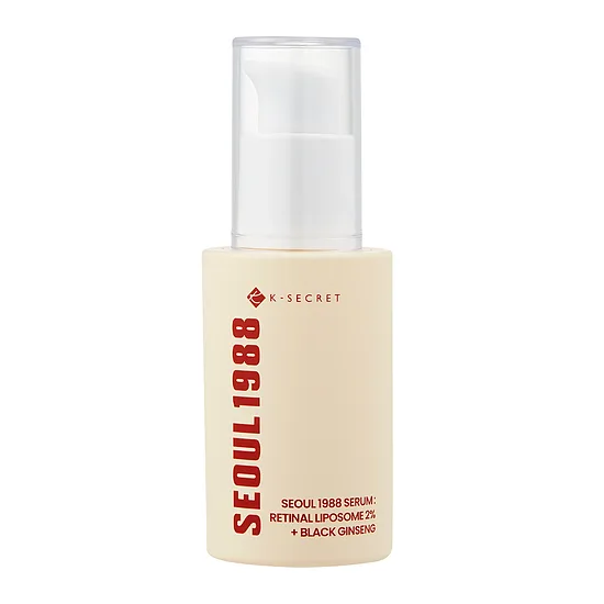K-SECRET – SEOUL 1988 Serums: Retinal Liposome 2% + Black Ginseng, pretnovecošanās serums – 30 ml