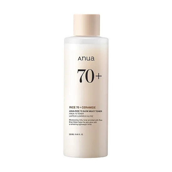 Anua Rice 70 Glow Milky Toner izgaismojošs sejas toniks, 250ml