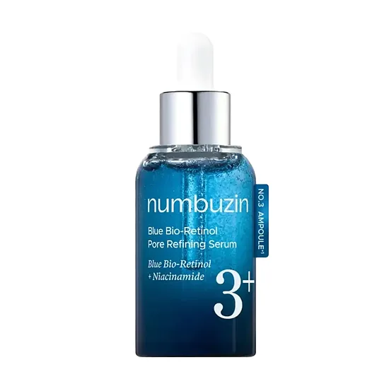 Numbuzin No.3 Blue Bio-Retinol Pore Refining Serum poru sašaurinošs sejas serums, 30ml